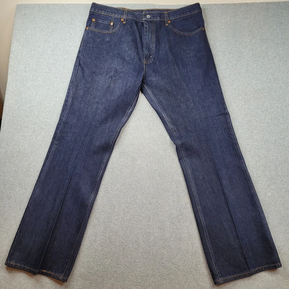 Levi's 517 Bootcut Jeans Mens 38x32 Blue Denim 100% Cotton Classic Dark Wash